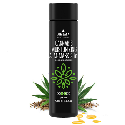 Бальзам-маска 2 в 1 "Зволожуючий з олією канабісу" / CANNABIS MOISTURIZING BALM-MASK 250мл АКЗК-250 фото