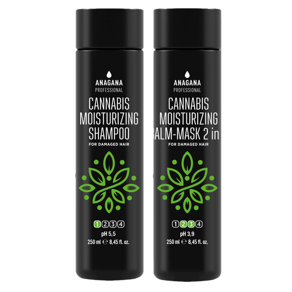 Бальзам-маска 2 в 1 "Зволожуючий з олією канабісу" / CANNABIS MOISTURIZING BALM-MASK 250мл АКЗК-250 фото