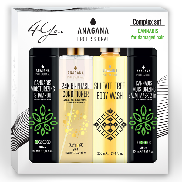 Бальзам-маска 2 в 1 "Зволожуючий з олією канабісу" / CANNABIS MOISTURIZING BALM-MASK 250мл АКЗК-250 фото